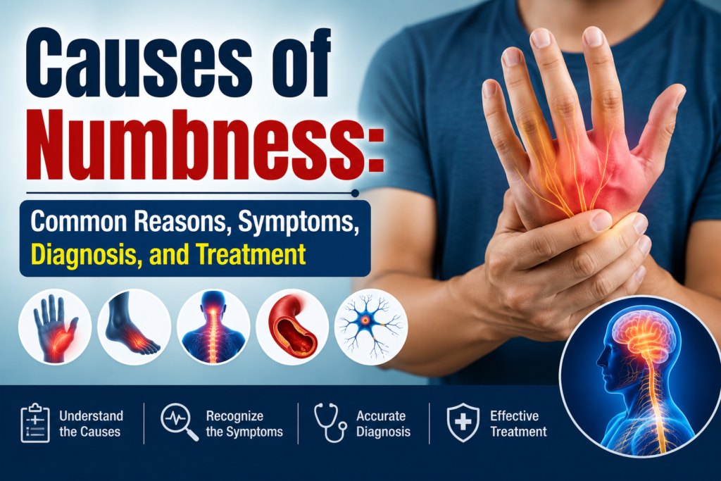 Causes of numbness diagnosis and treatment